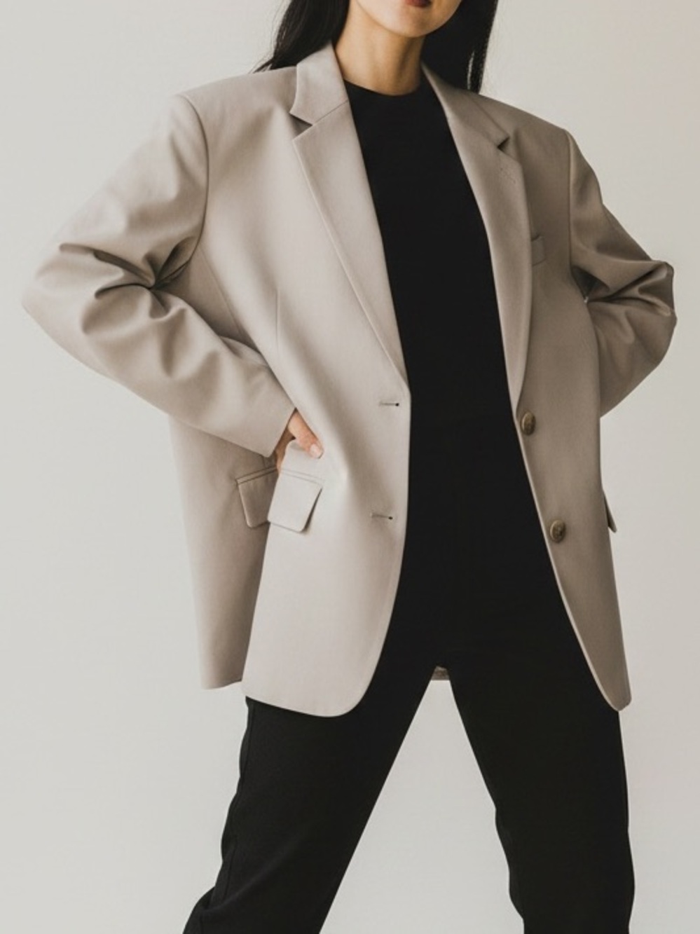 Babaton Vogue Blazer in Beige | Size M